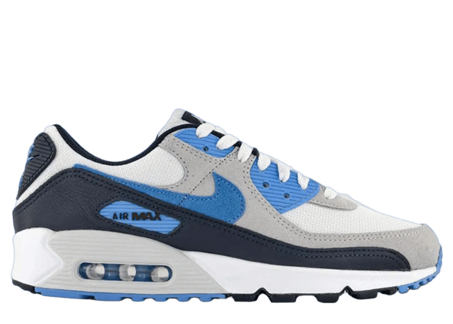 Nike Air Max 90 White University Blue Dark Obsidian