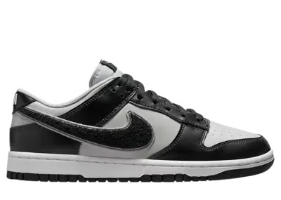 Nike Dunk Low Chenille Swoosh Black Grey