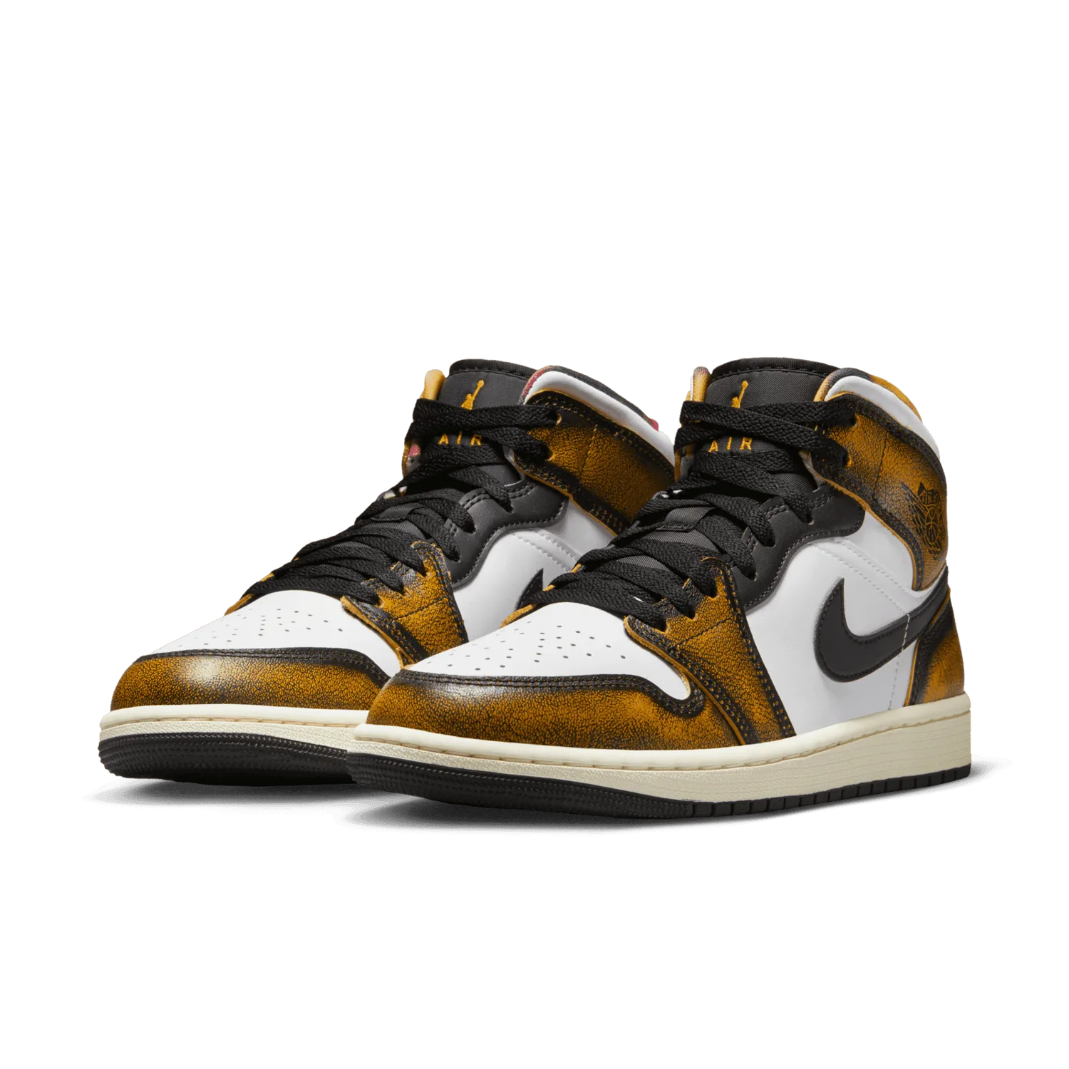 Air Jordan 1 Mid SE Wear Away Black Taxi image 4
