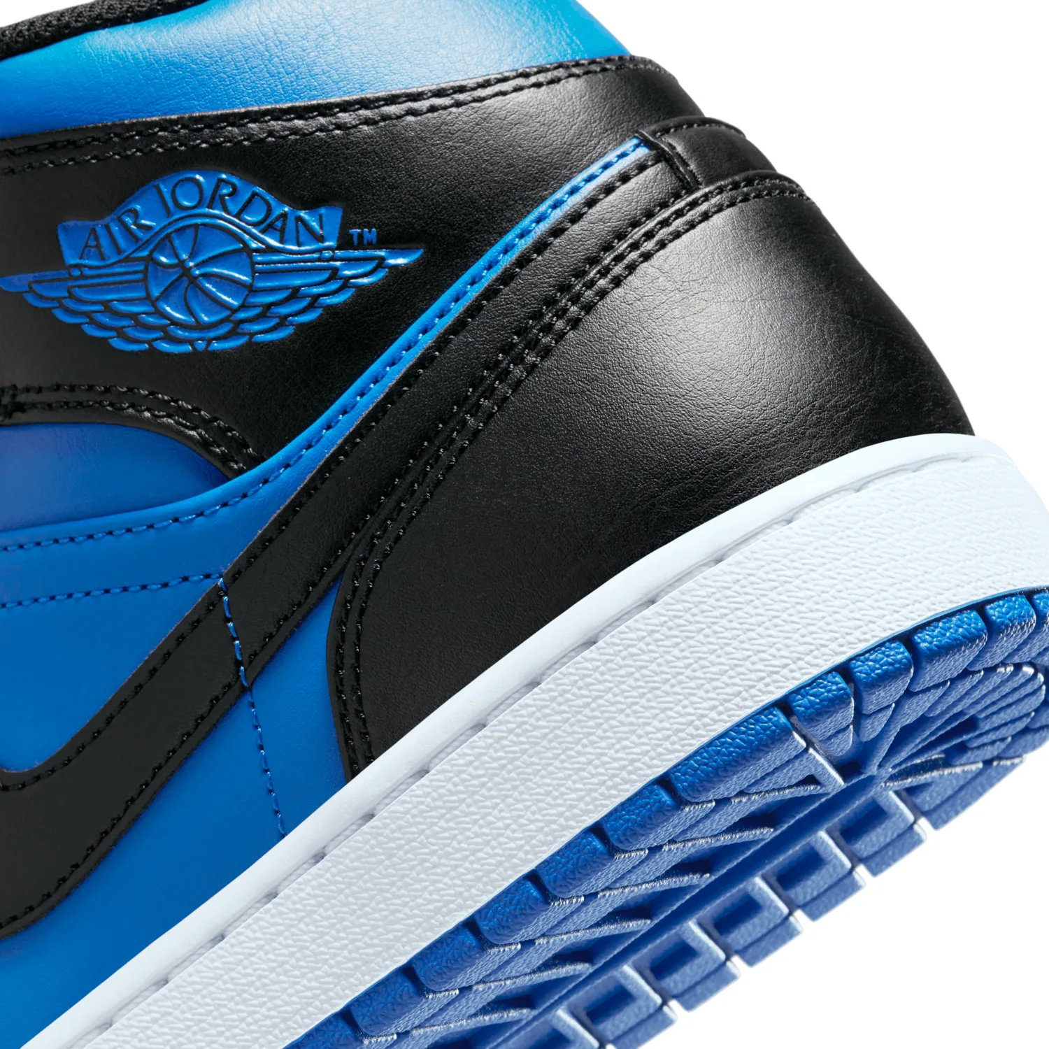 Air Jordan 1 Mid Black Royal Blue image 8