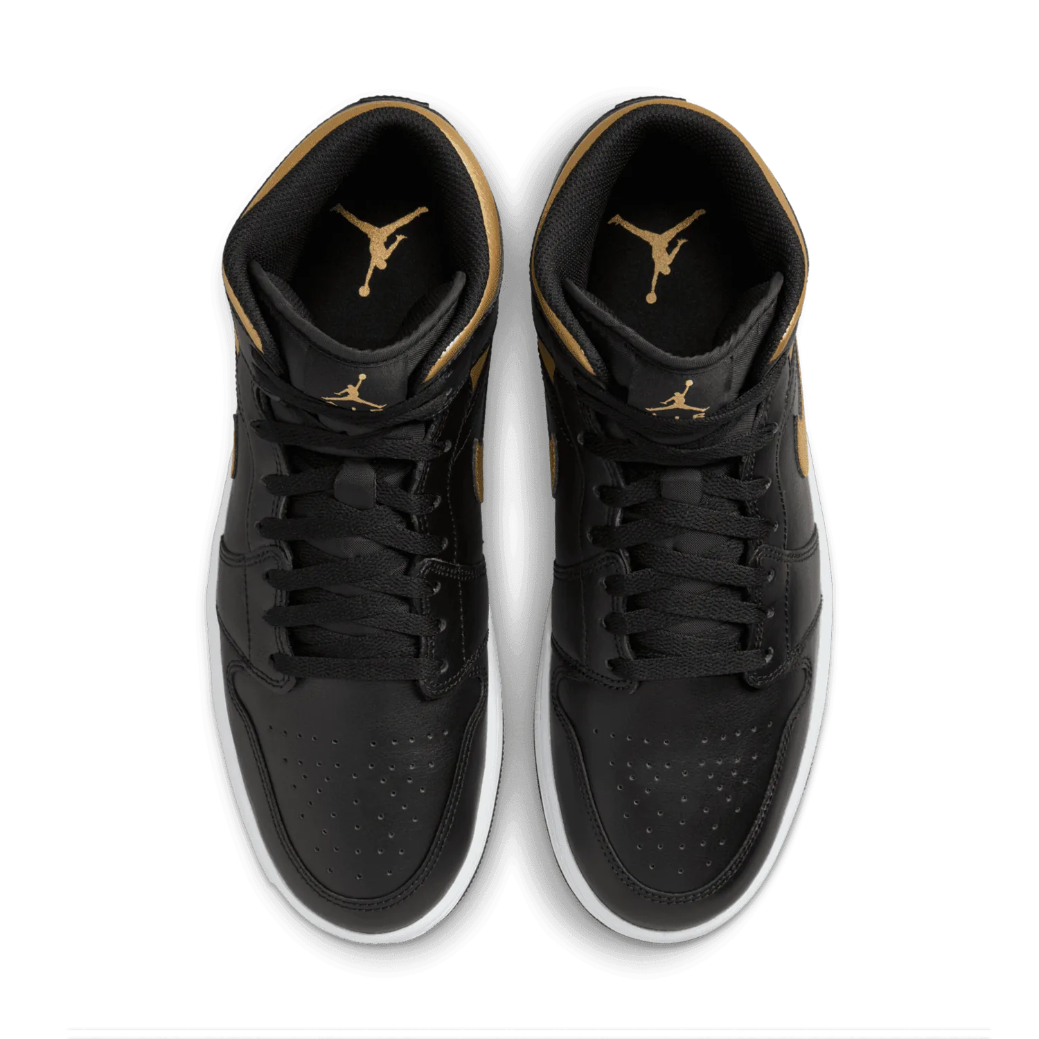 Air Jordan 1 Mid Black Gold image 2