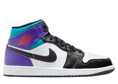 Air Jordan 1 Mid Black Toe Grape