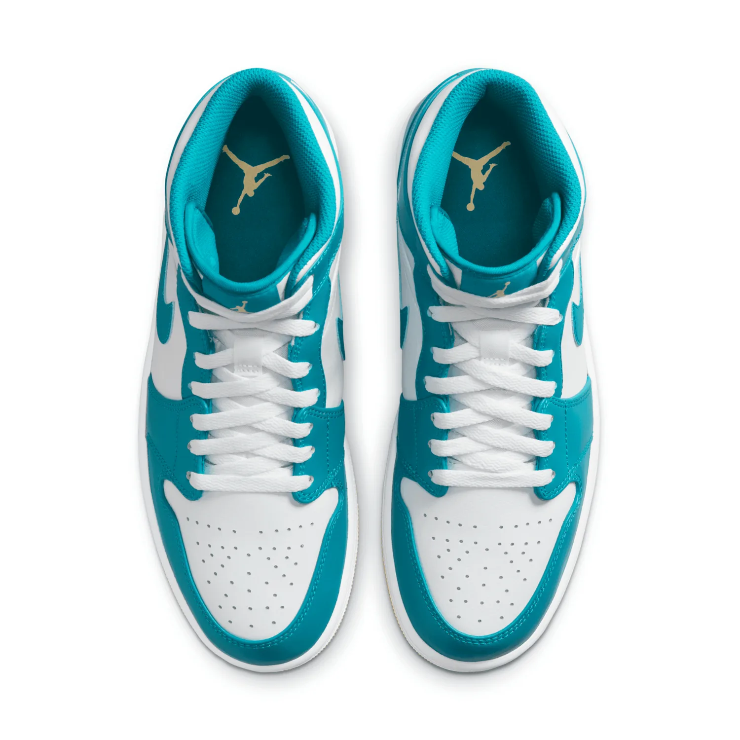Air Jordan 1 Mid Aquatone Celestial Gold image 4