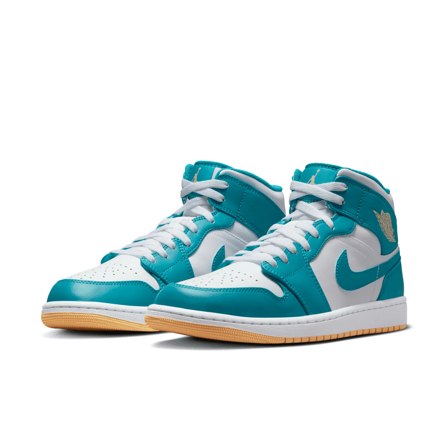 Air Jordan 1 Mid Aquatone Celestial Gold image 5