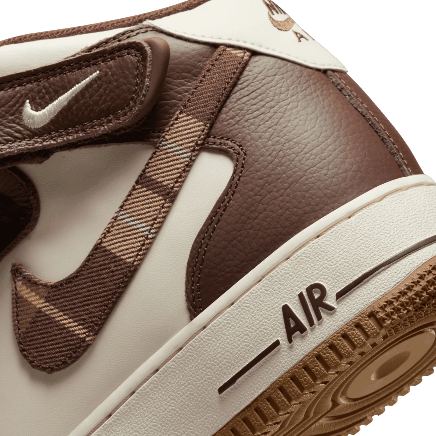 Nike Air Force 1 '07 Mid Brown Plaid image 7