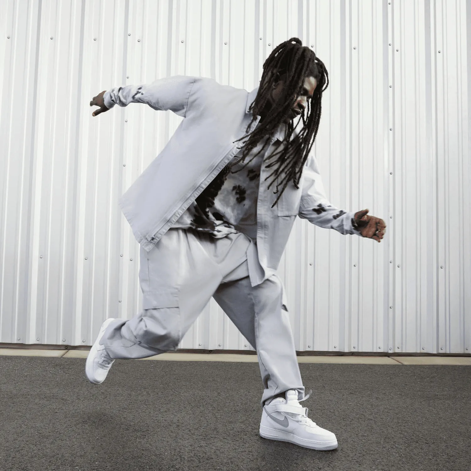 Nike Air Force 1 Mid White Wolf Grey image 2