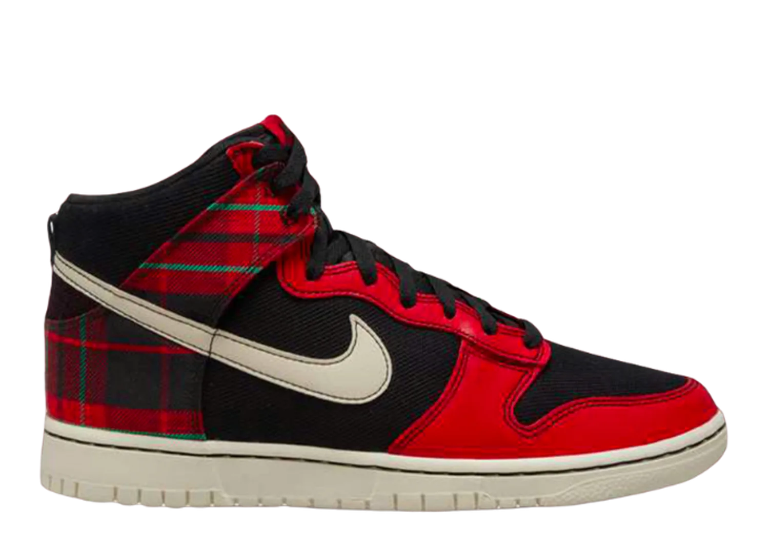 Nike Dunk High Tartan Black Red Plaid