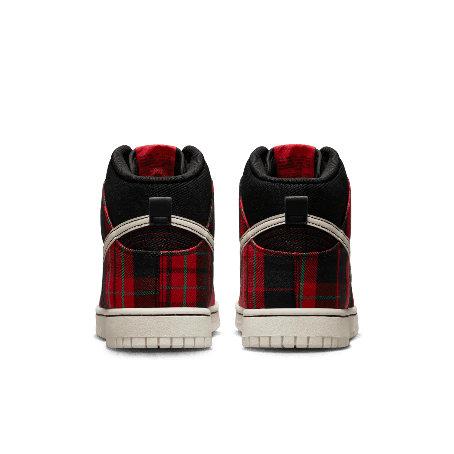 Nike Dunk High Tartan Black Red Plaid image 5