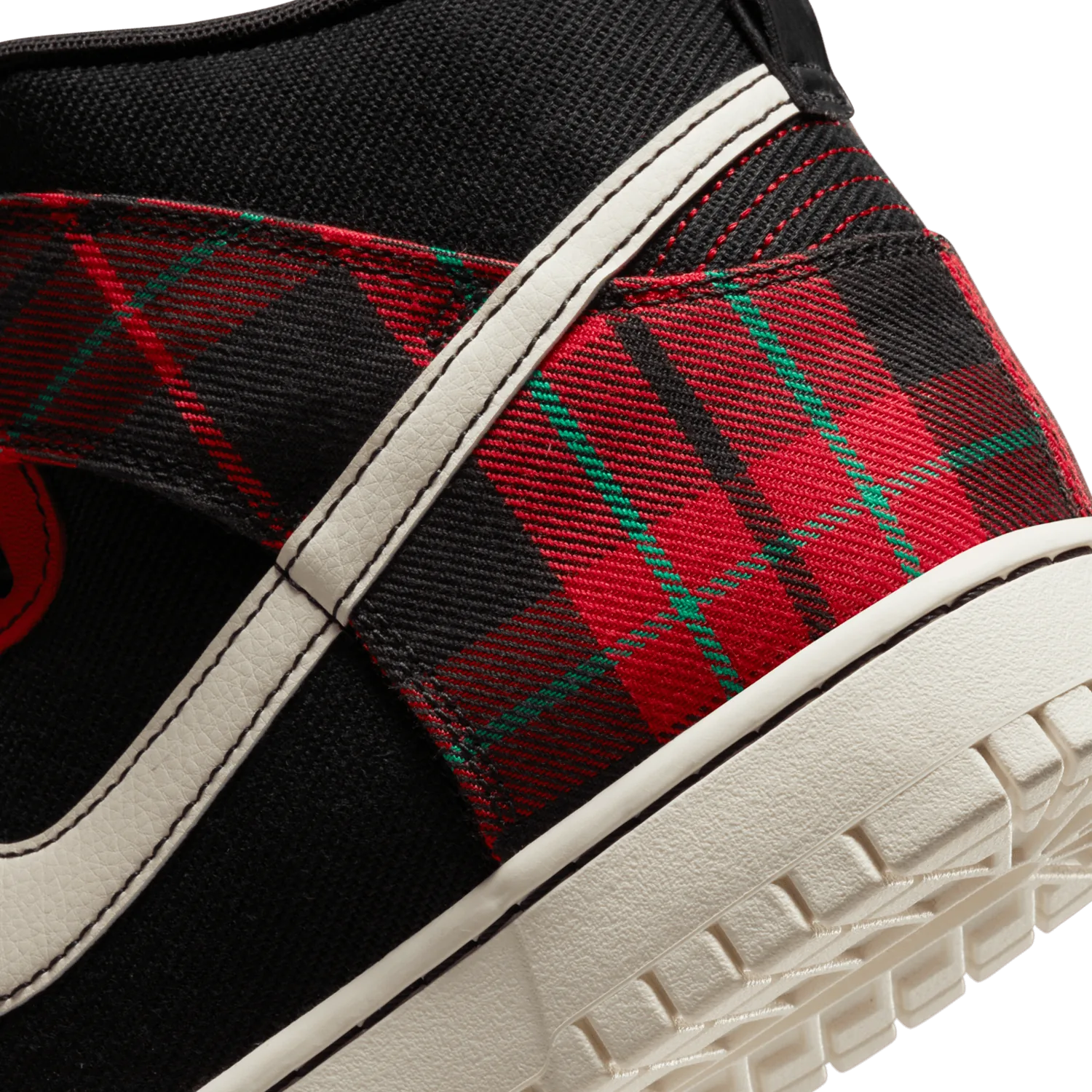 Nike Dunk High Tartan Black Red Plaid image 7
