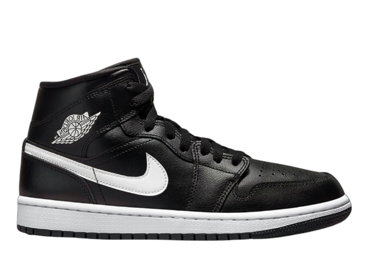 Jordan 1 Mid Black White