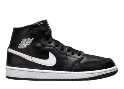 Jordan 1 Mid Black White