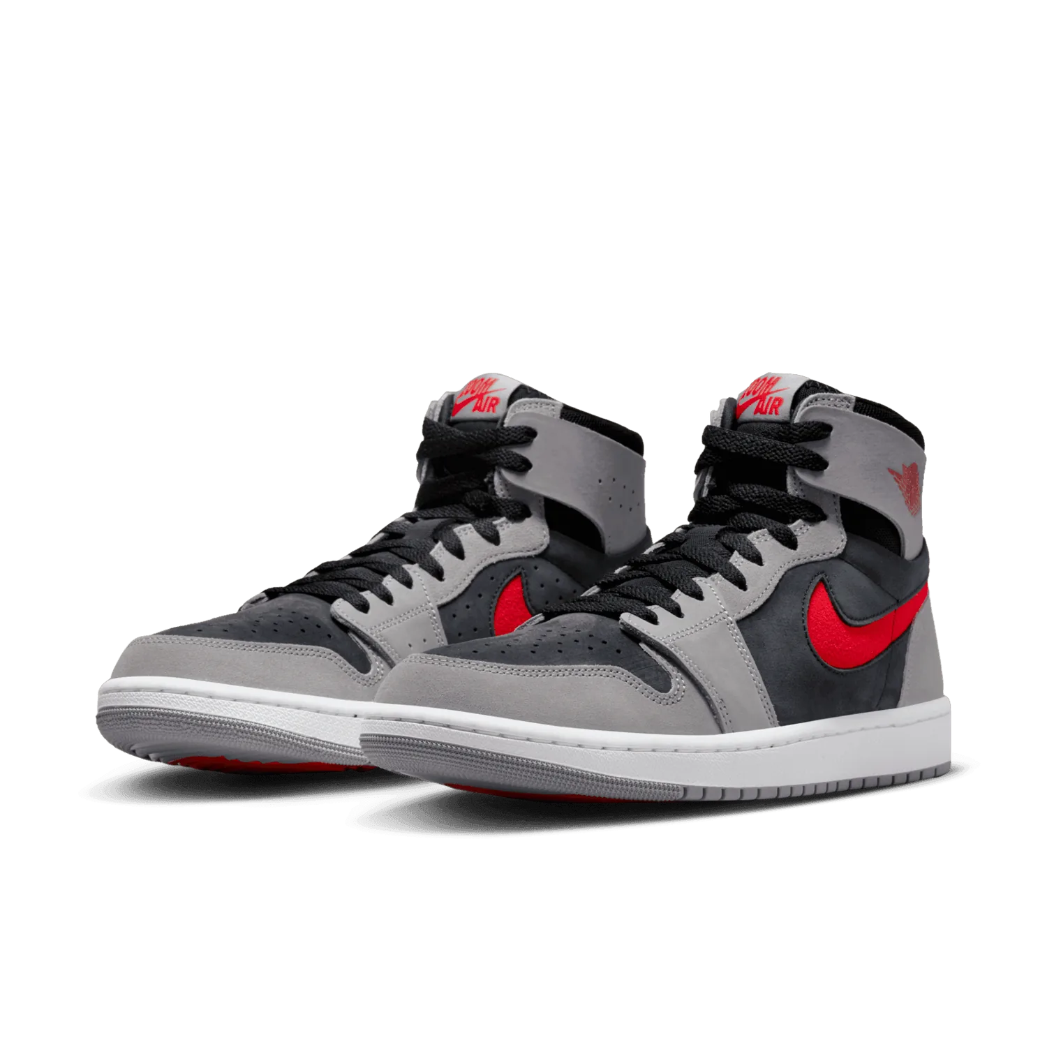 Air Jordan 1 High Zoom CMFT 2 Black Fire Red Cement image 4