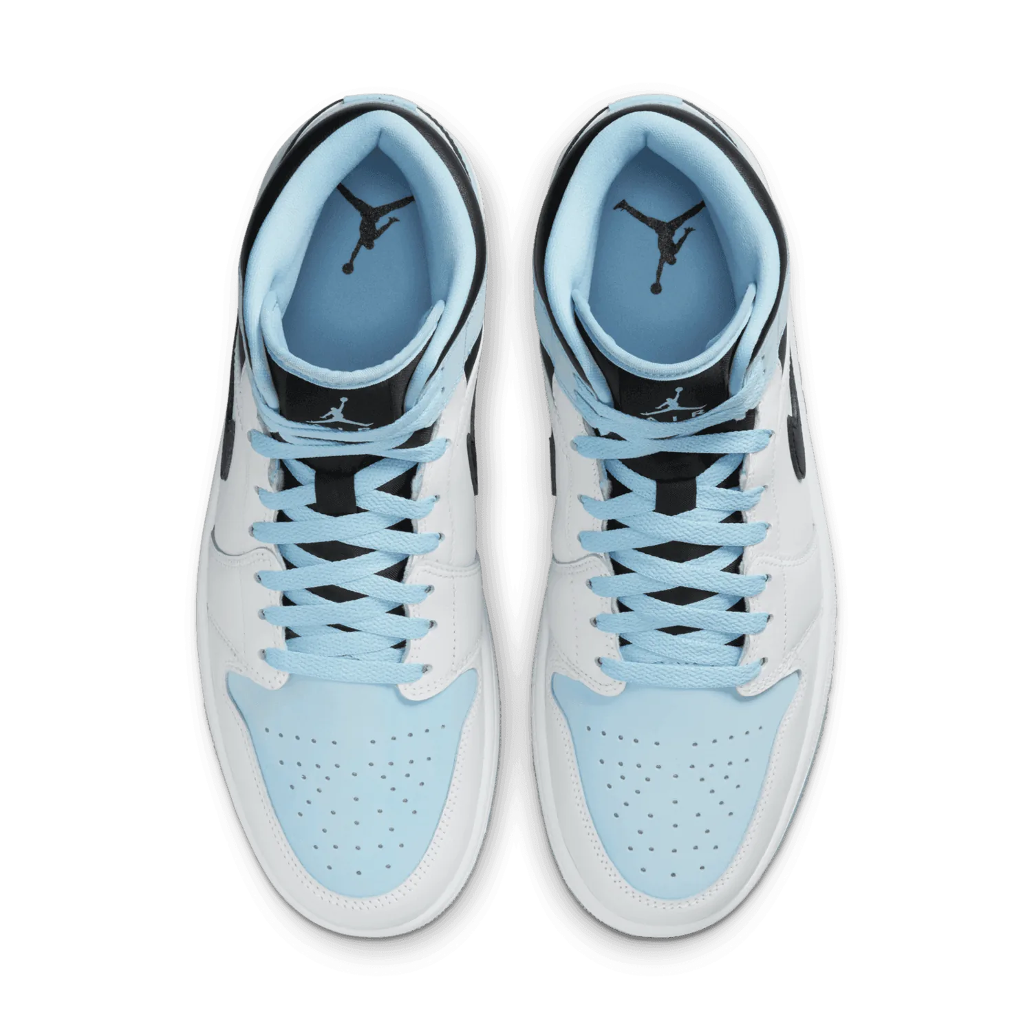 Air Jordan 1 Mid SE White Ice Blue Black image 3