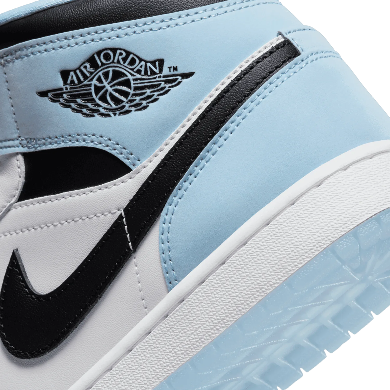 Air Jordan 1 Mid SE White Ice Blue Black image 7