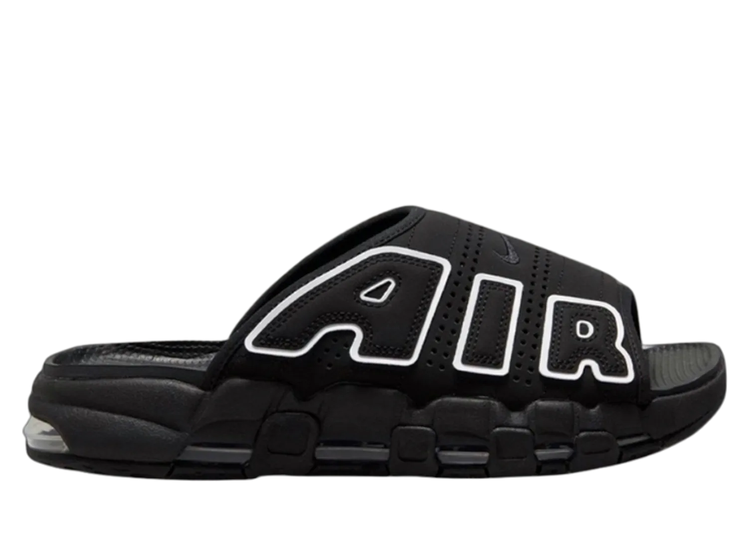 Nike Air More Uptempo Slide Black White