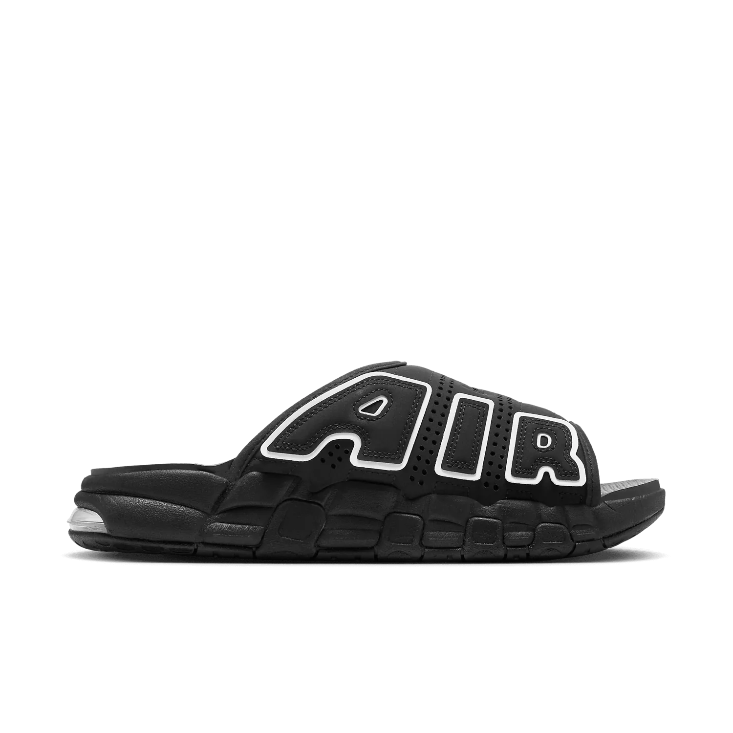 Nike Air More Uptempo Slide Black White image 4