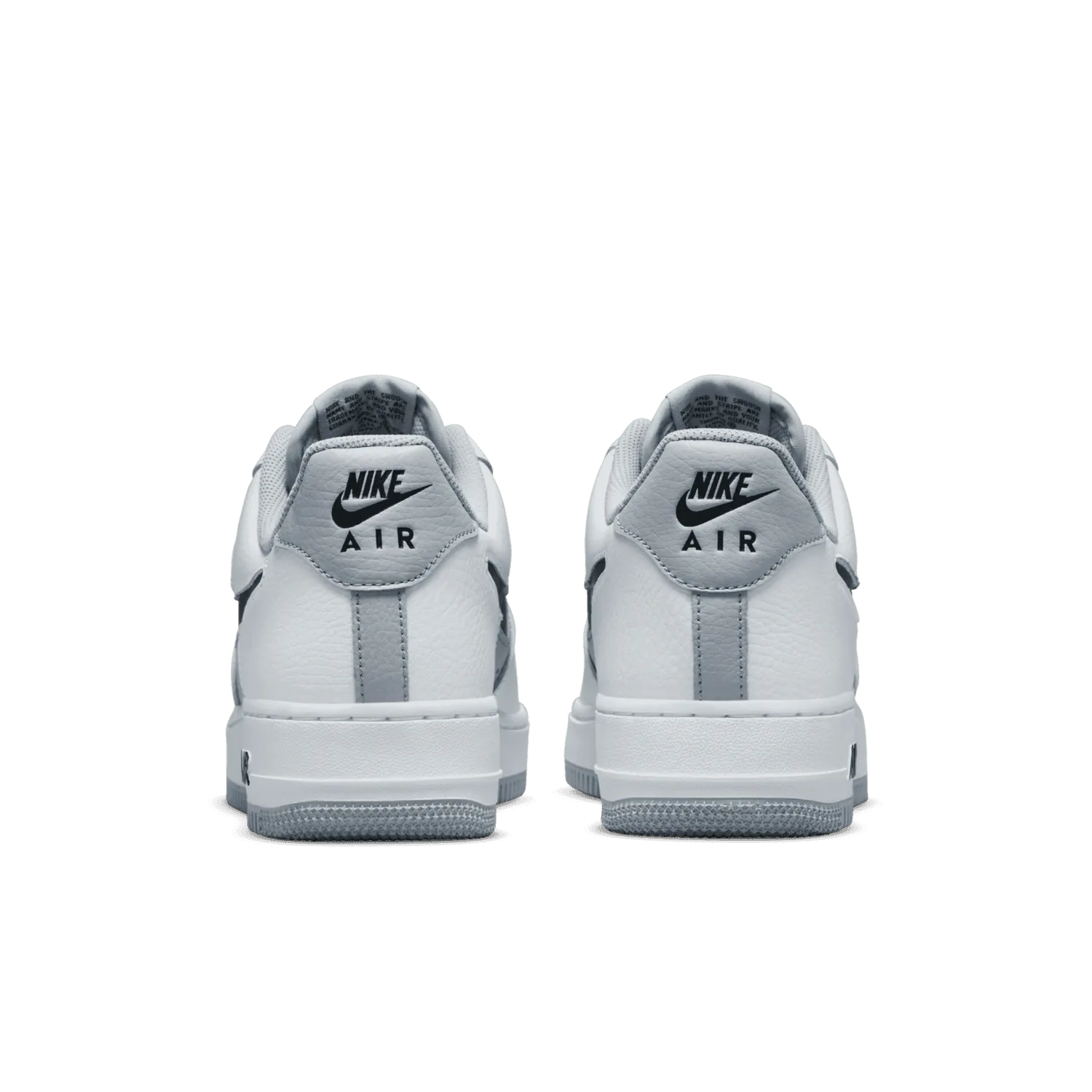 Nike Air Force 1 Low Cut-Out White Grey Black Swoosh image 5