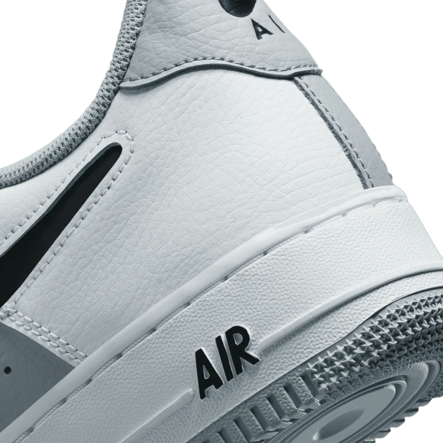 Nike Air Force 1 Low Cut-Out White Grey Black Swoosh image 7