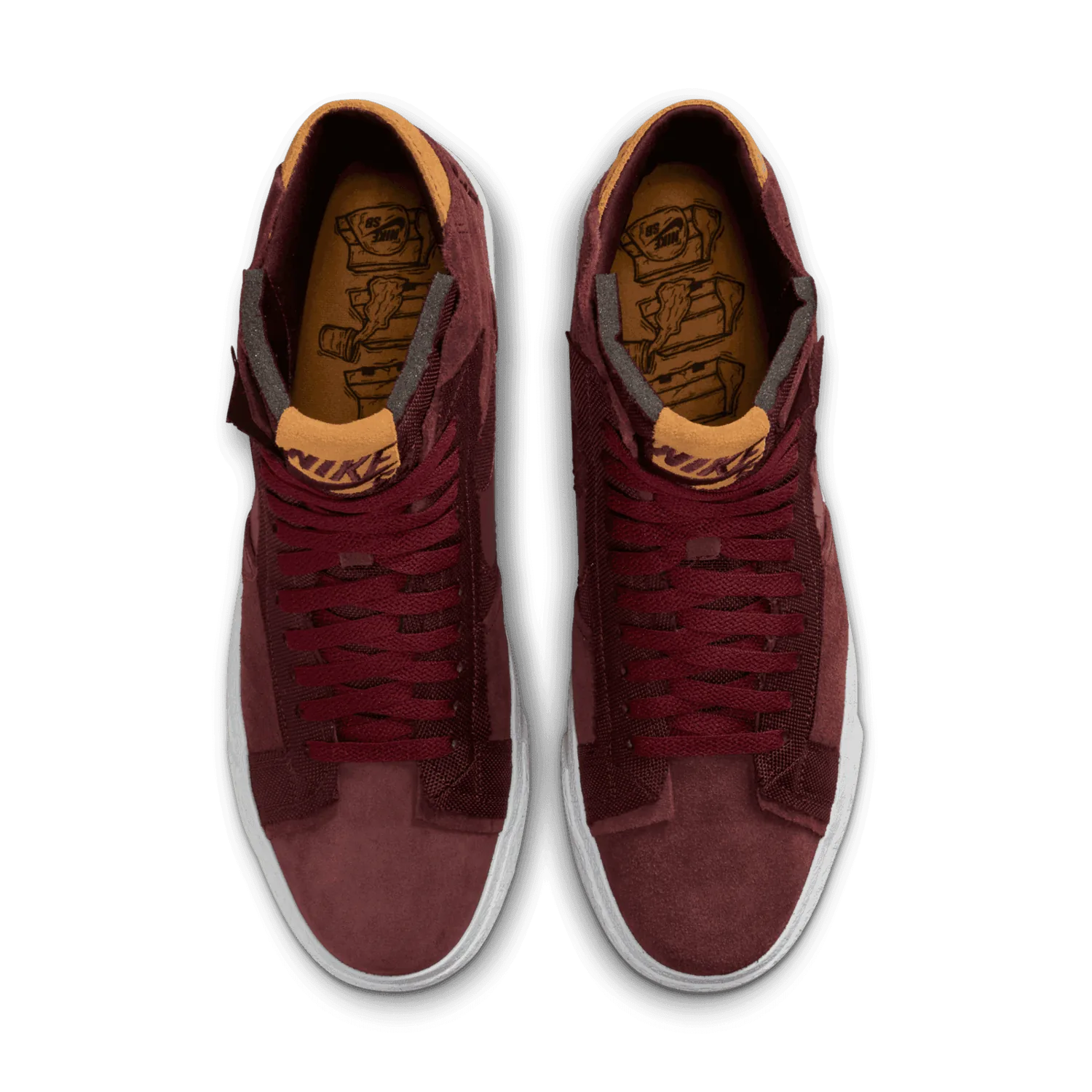 Nike SB Zoom Blazer Mid Patchwork Night Maroon image 3