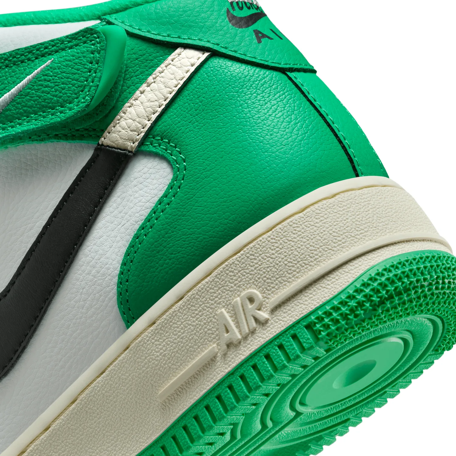 Nike Air Force 1 Mid Split Summit White Stadium Green image 6