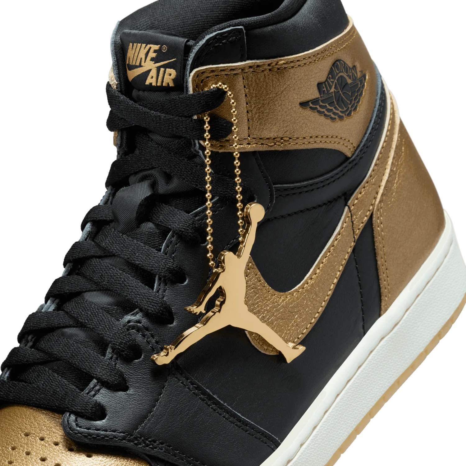 Air Jordan 1 Retro High OG Black Metallic Gold image 2