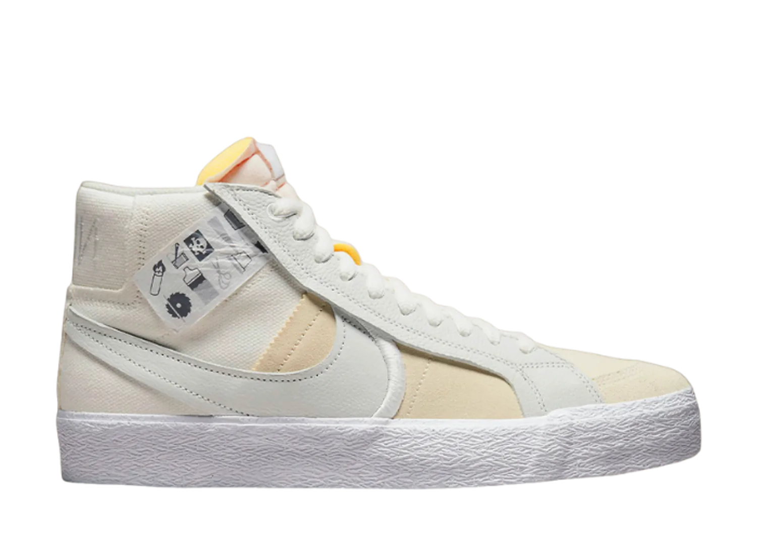 Nike SB Blazer Mid Warning Label Summit White