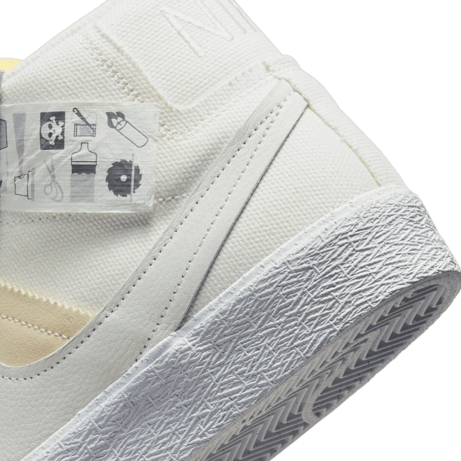 Nike SB Blazer Mid Warning Label Summit White image 7