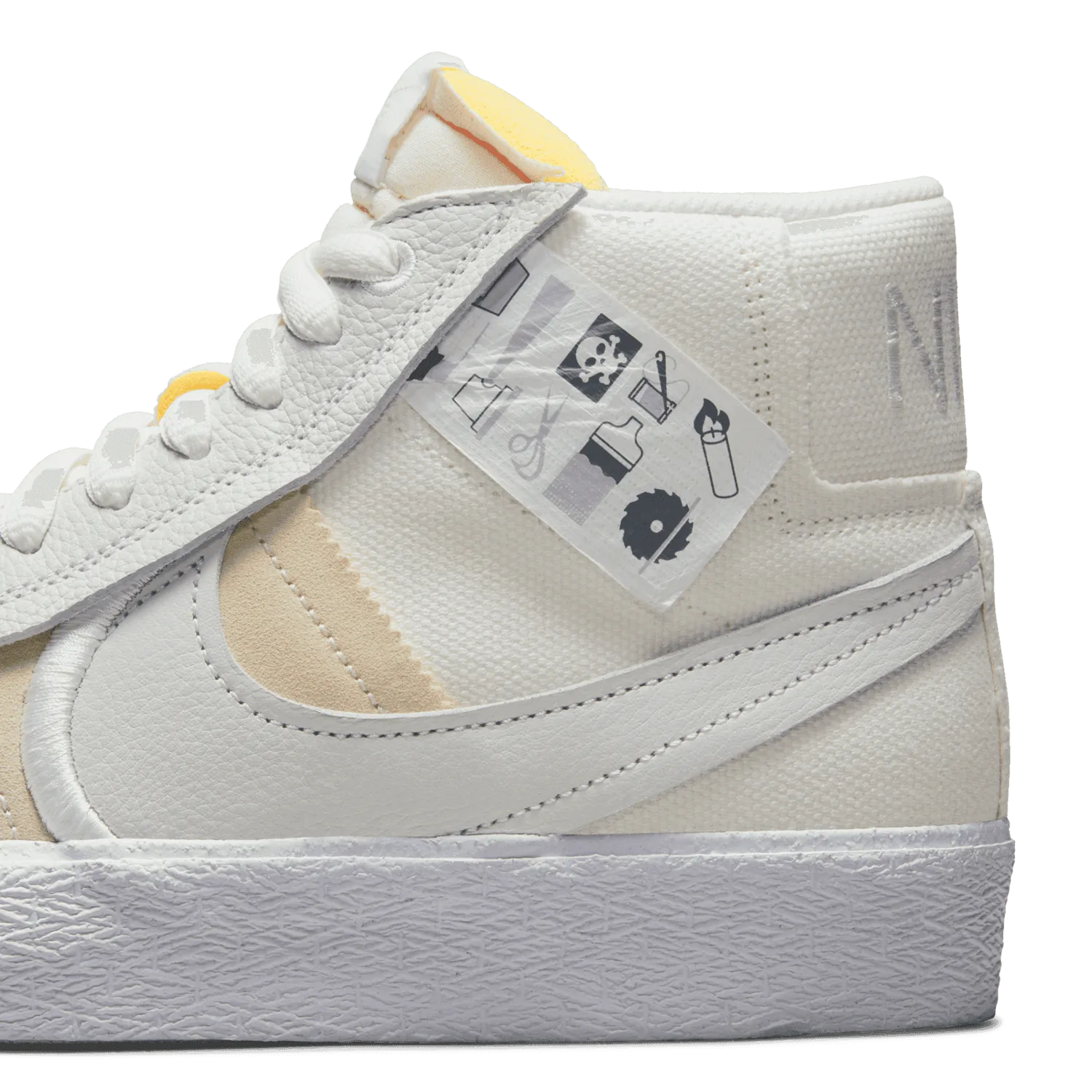 Nike SB Blazer Mid Warning Label Summit White image 8