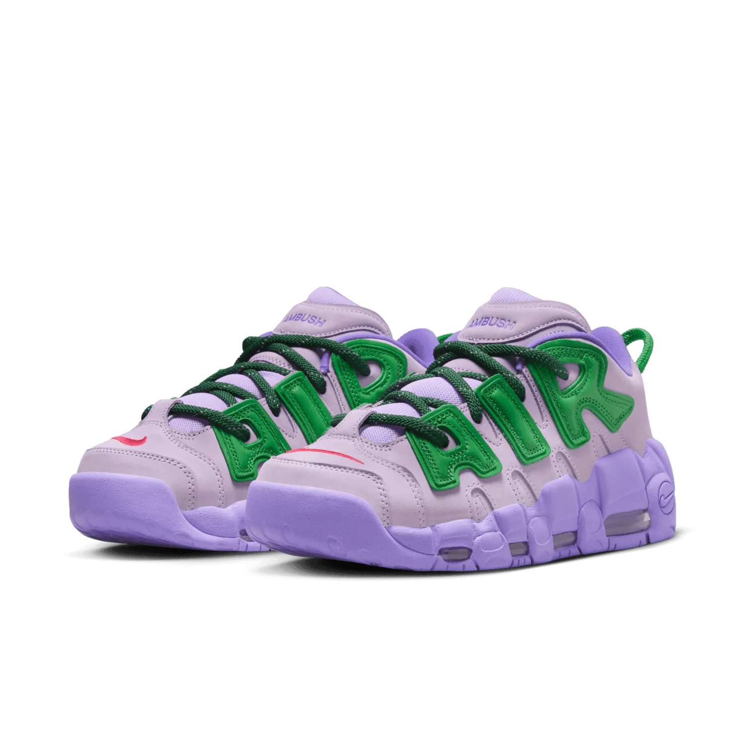 Nike Air More Uptempo Low AMBUSH Lilac Apple Green image 7