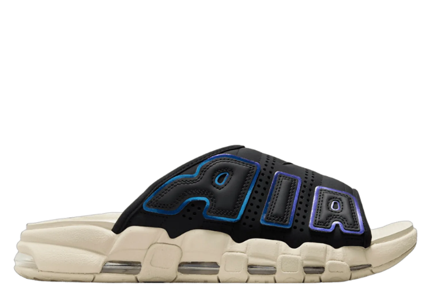Nike Air More Uptempo Slide Black Multi-Color Sanddrift