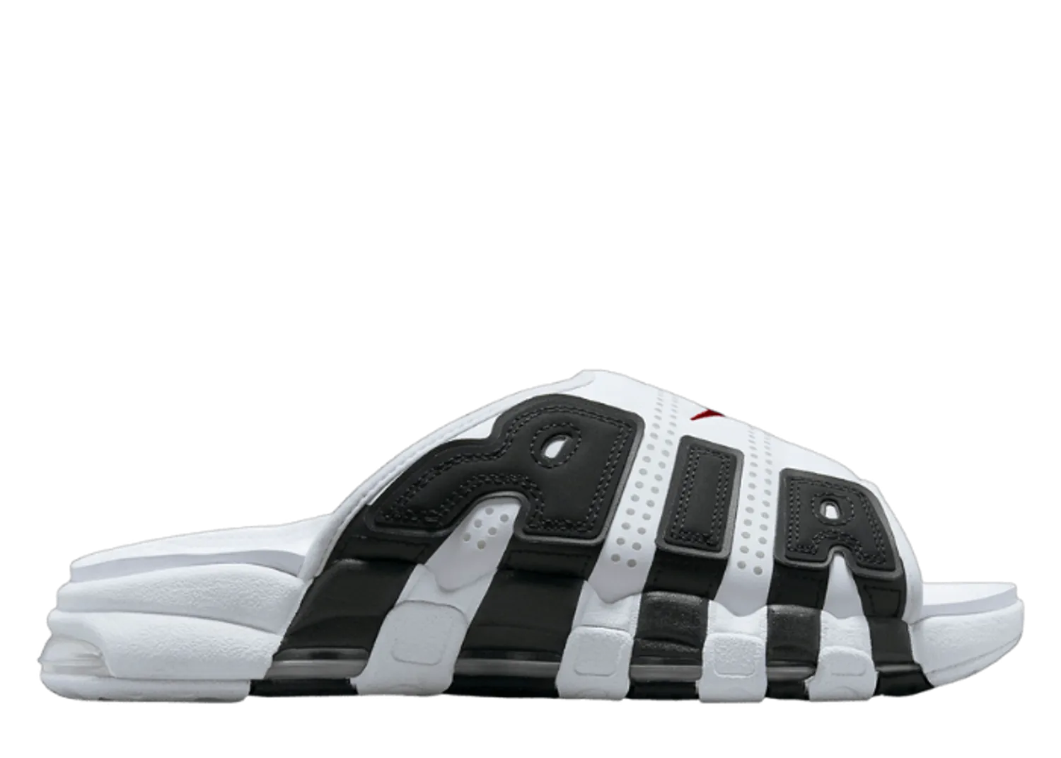Nike Air More Uptempo Slide White Varsity Red Black
