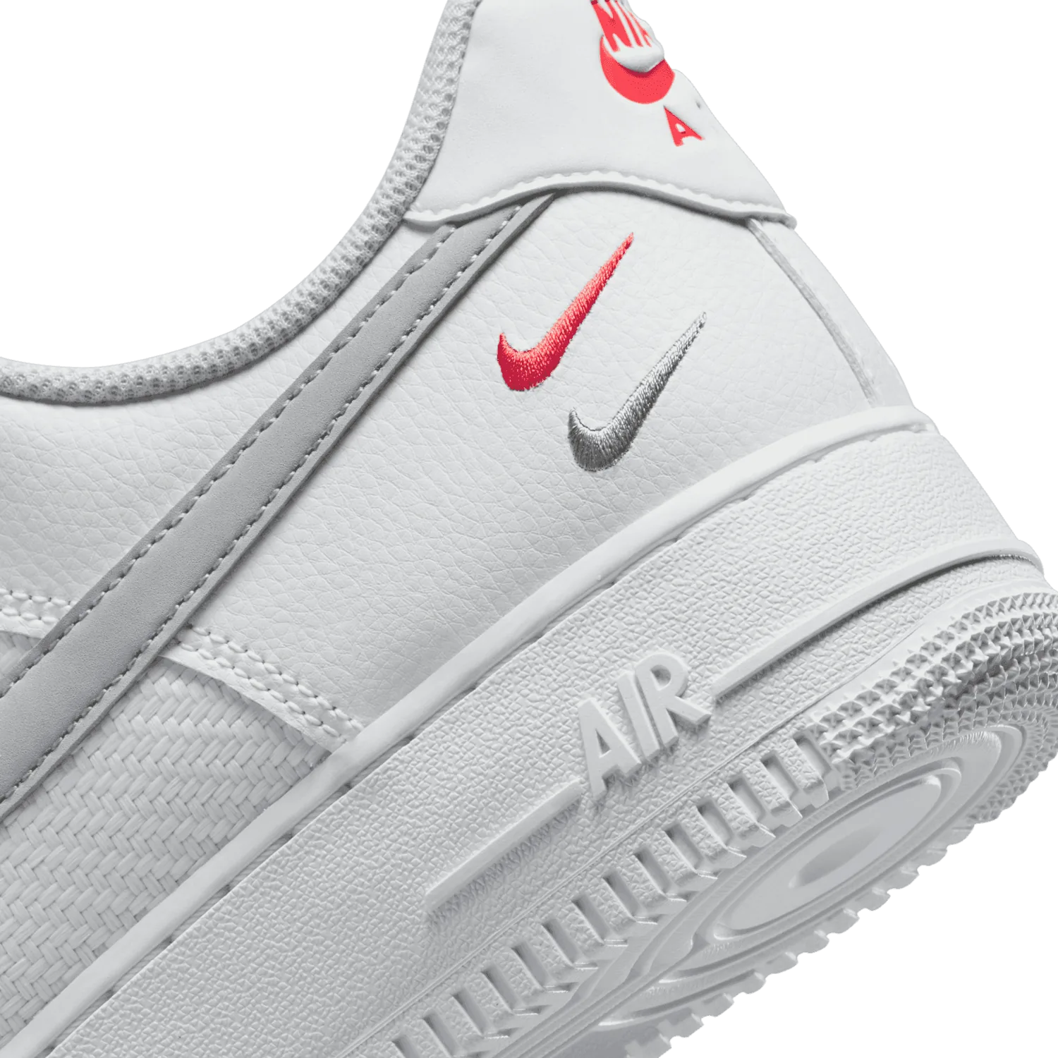 Nike Air Force 1 Low White Wolf Grey Picante Red image 8