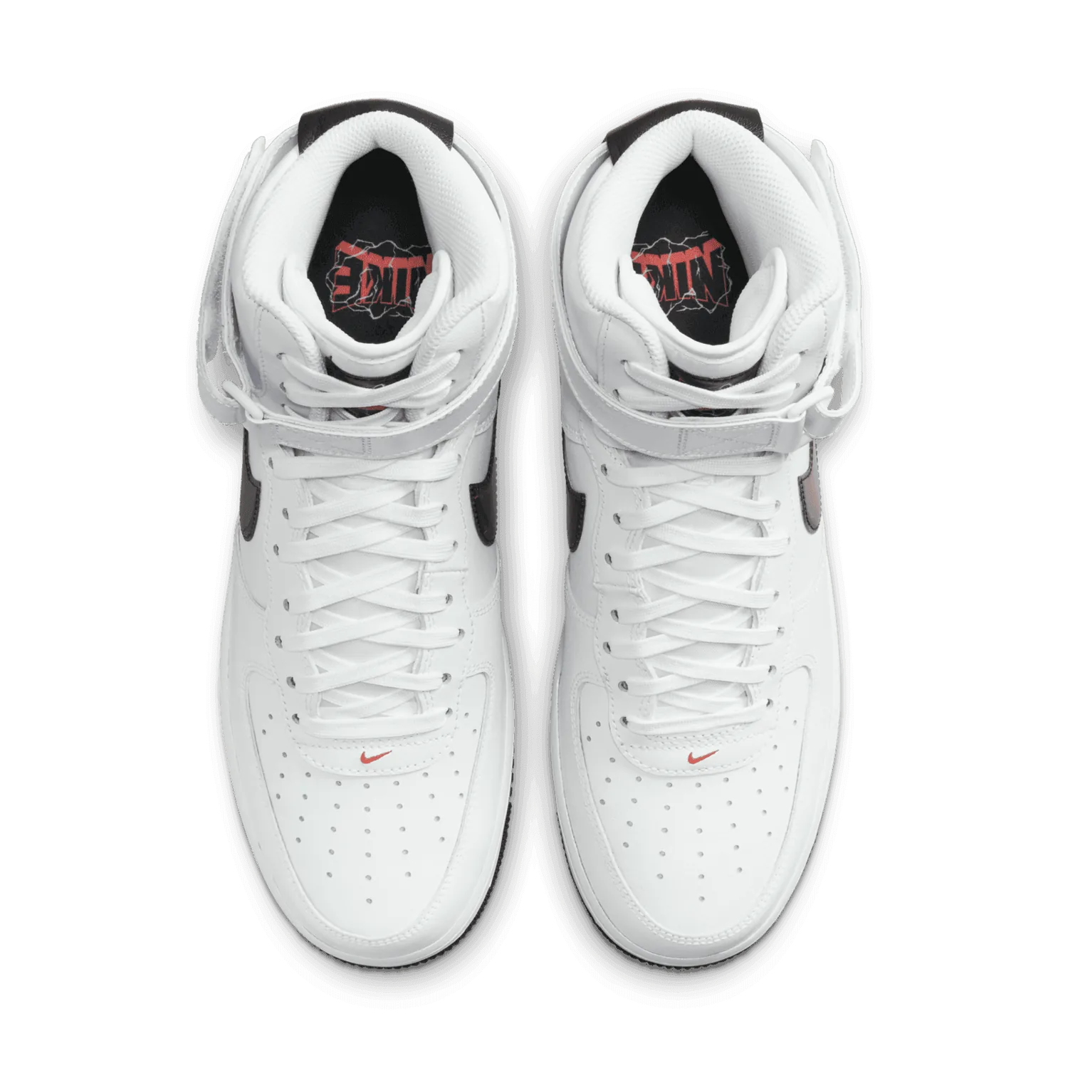 Nike Air Force 1 High White Black Bright Crimson image 3