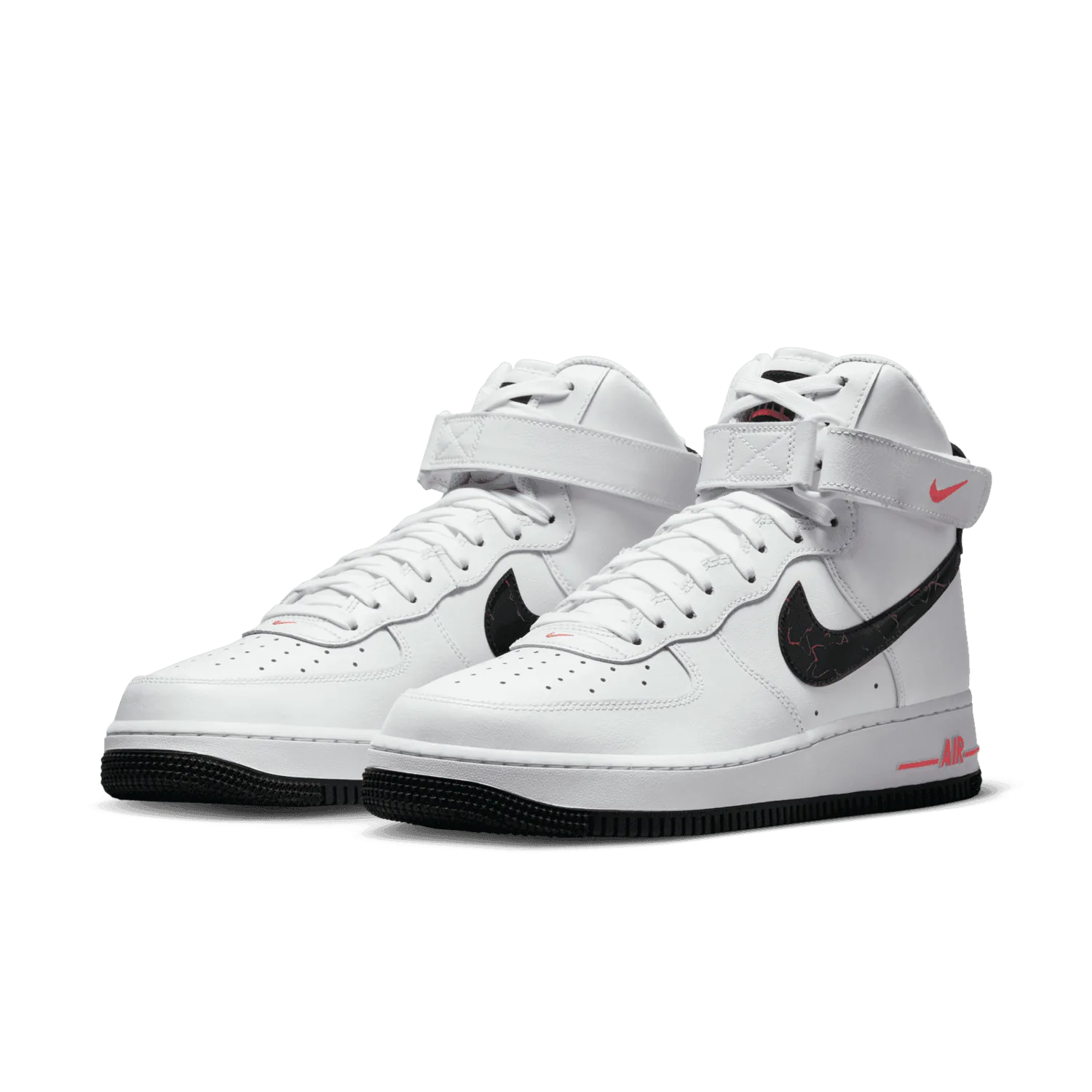 Nike Air Force 1 High White Black Bright Crimson image 4