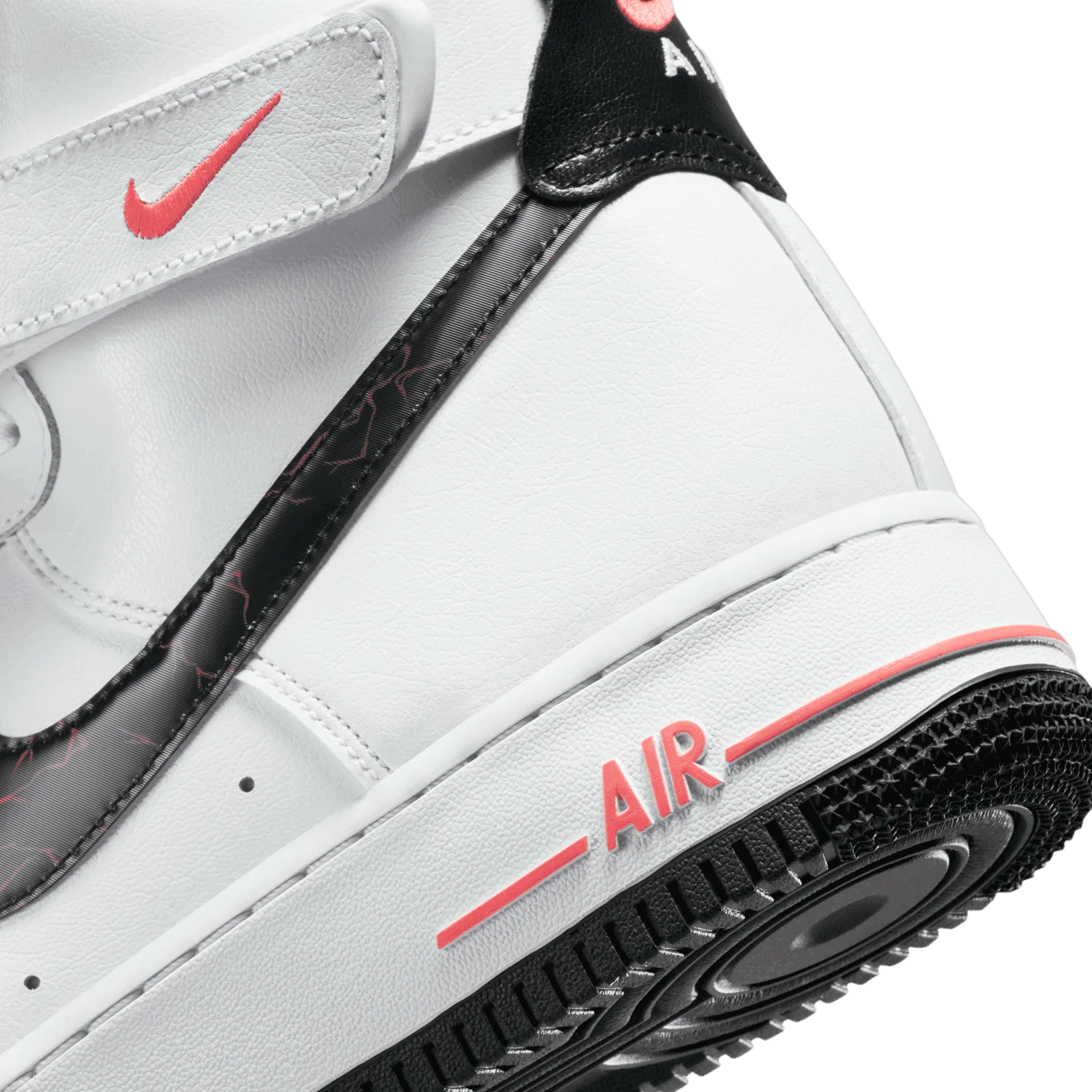 Nike Air Force 1 High White Black Bright Crimson image 7
