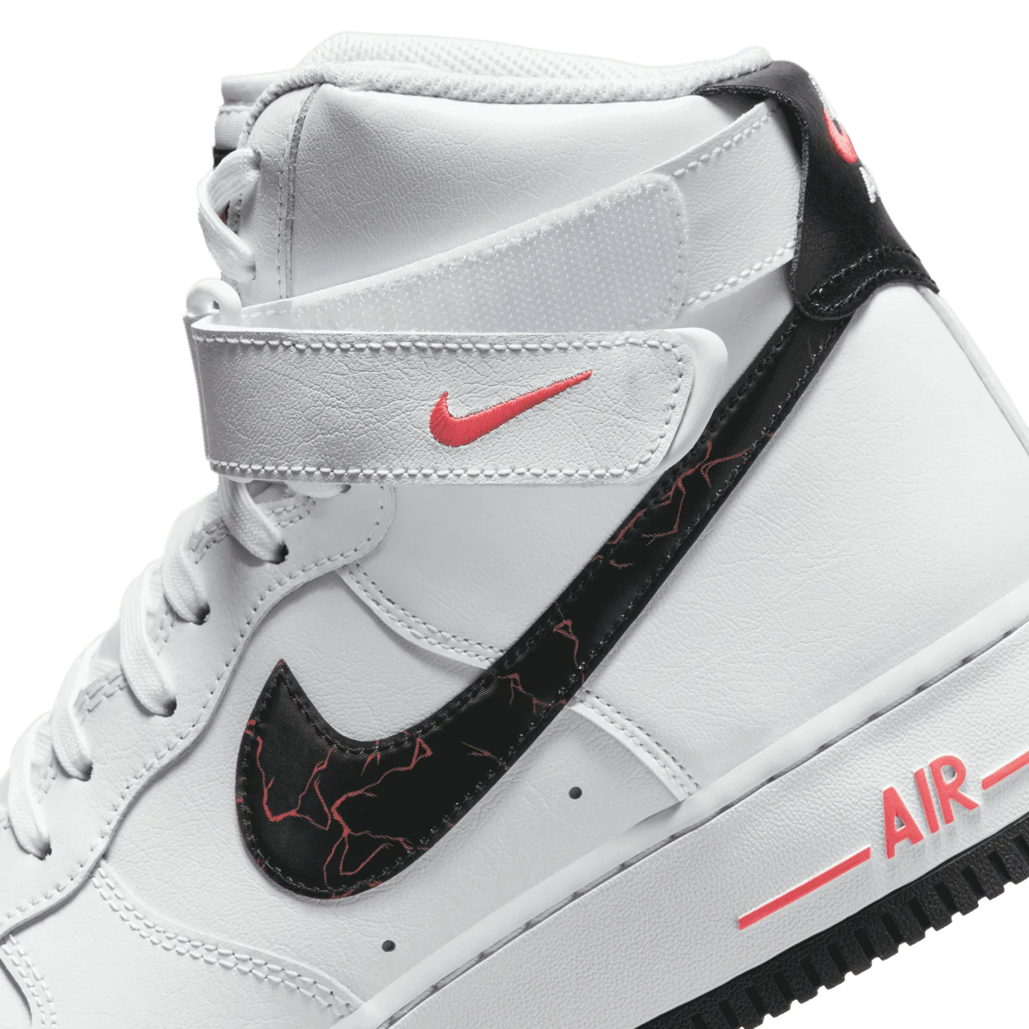 Nike Air Force 1 High White Black Bright Crimson image 8