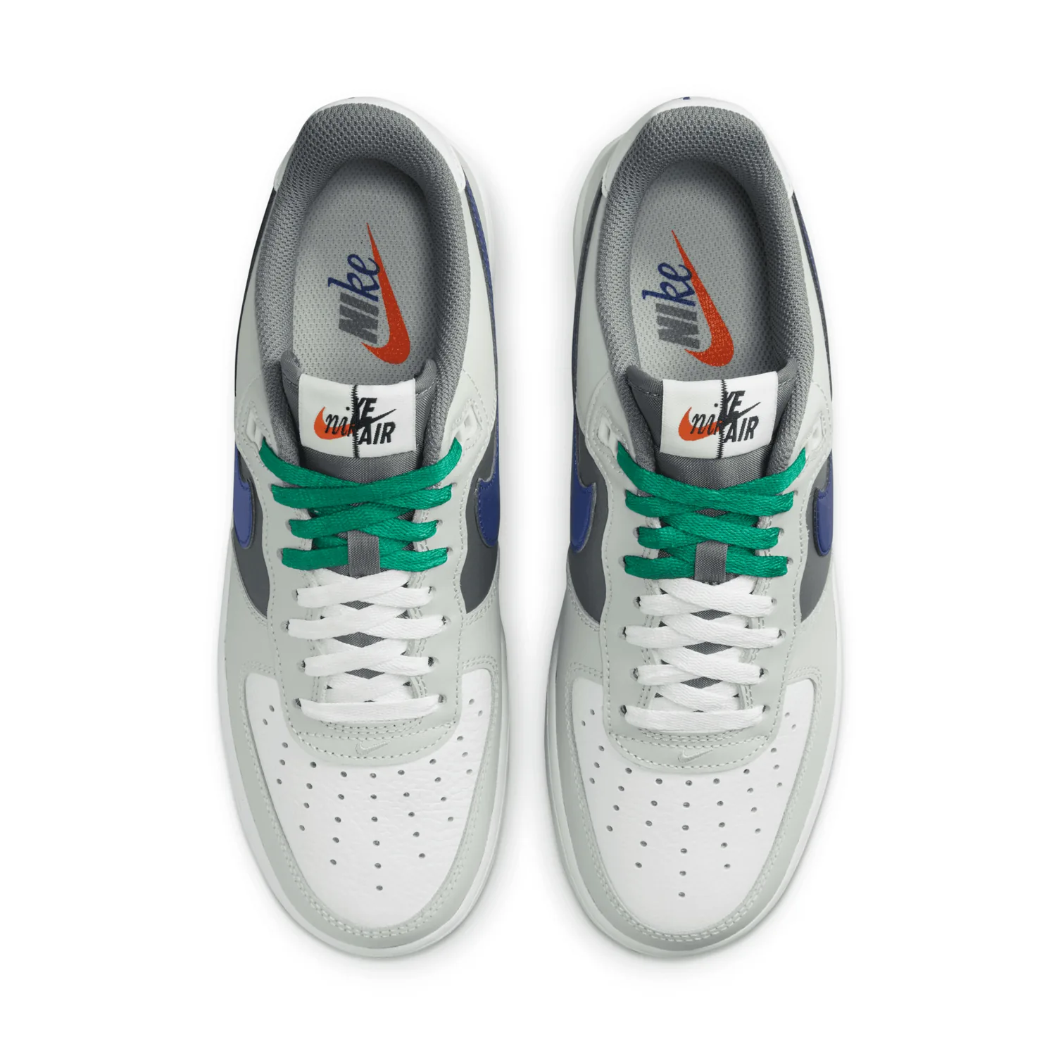 Nike Air Force 1 Low Split Light Silver Deep Royal Blue image 4