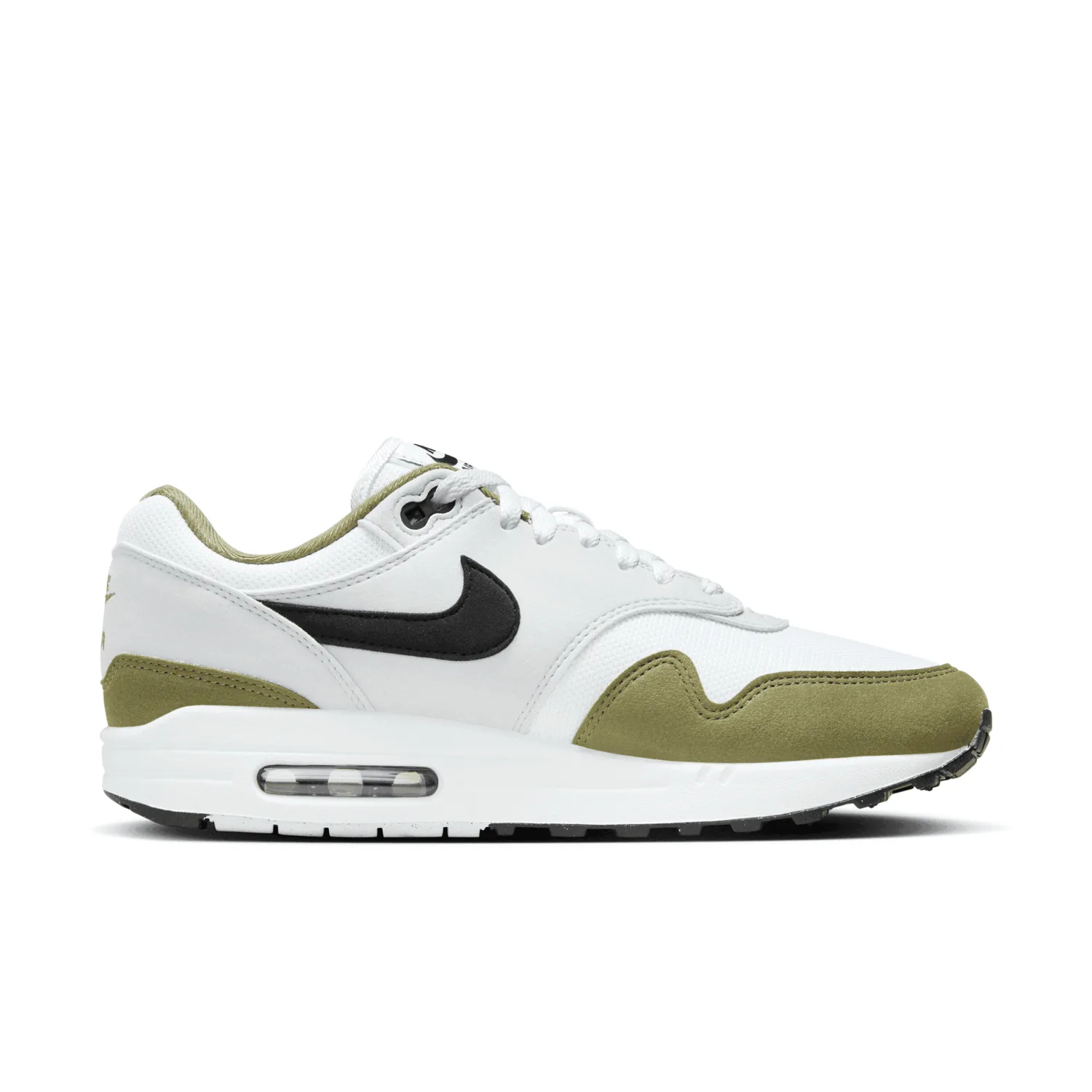 Nike Air Max 1 White Medium Olive image 3