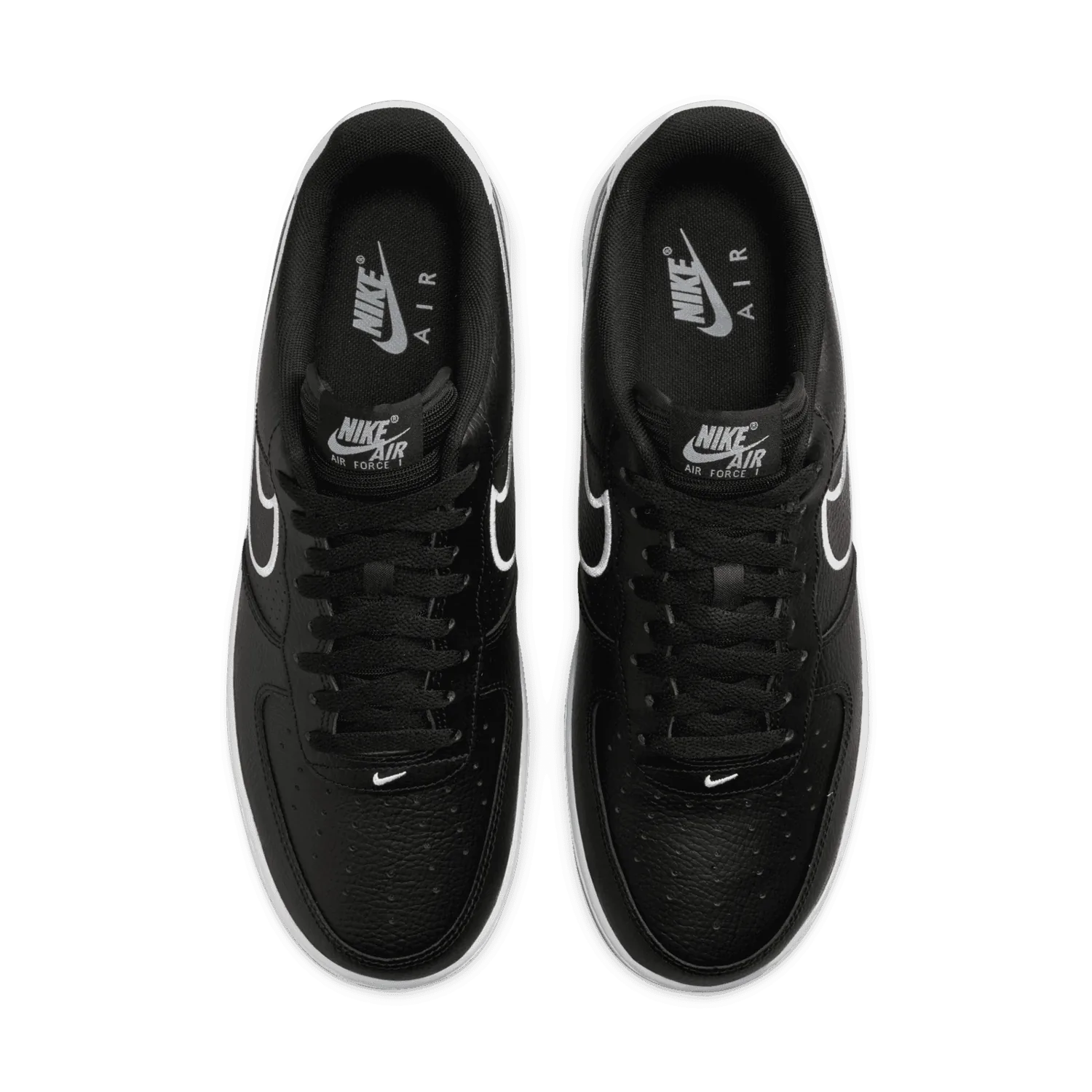Nike Air Force 1 '07 Low Embroidered Swoosh Black White image 3