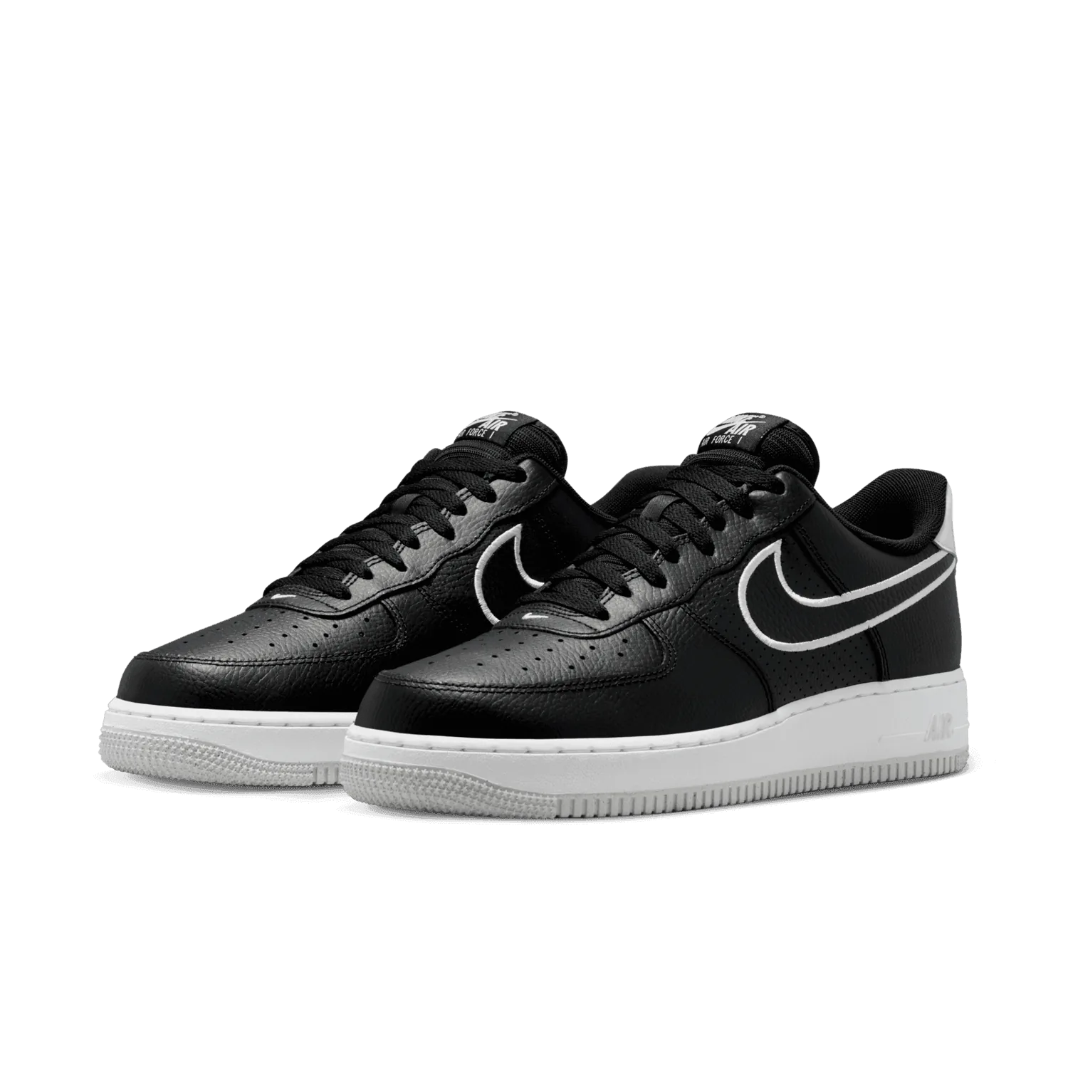 Nike Air Force 1 '07 Low Embroidered Swoosh Black White image 4