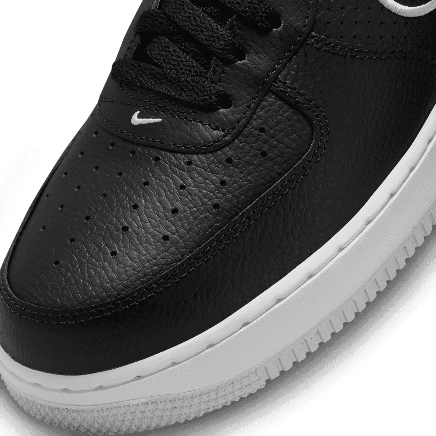 Nike Air Force 1 '07 Low Embroidered Swoosh Black White image 6
