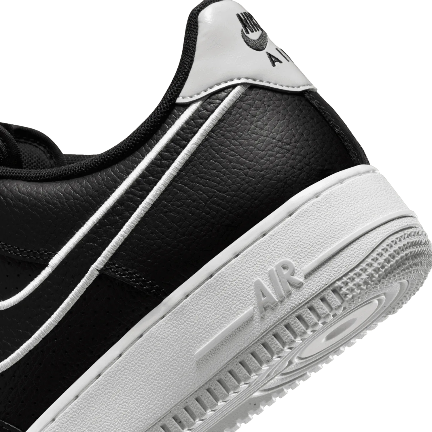 Nike Air Force 1 '07 Low Embroidered Swoosh Black White image 7