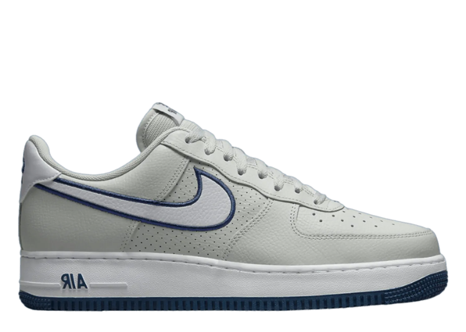 Nike Air Force 1 '07 Low Embroidered Swoosh Photon Dust Midnight Navy