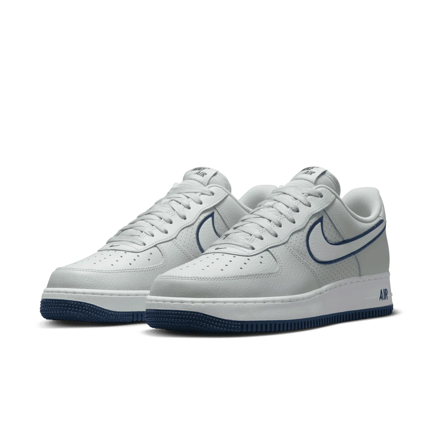 Nike Air Force 1 '07 Low Embroidered Swoosh Photon Dust Midnight Navy image 4