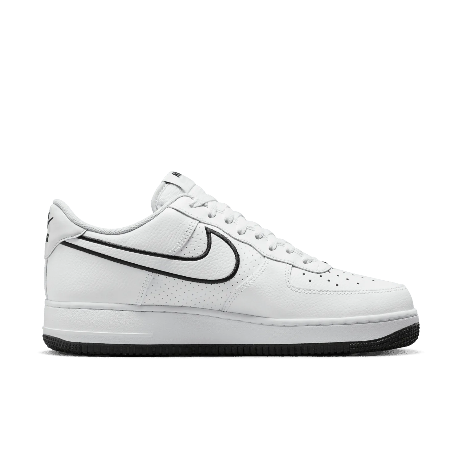 Nike Air Force 1 '07 Low Embroidered Swoosh White Black image 3