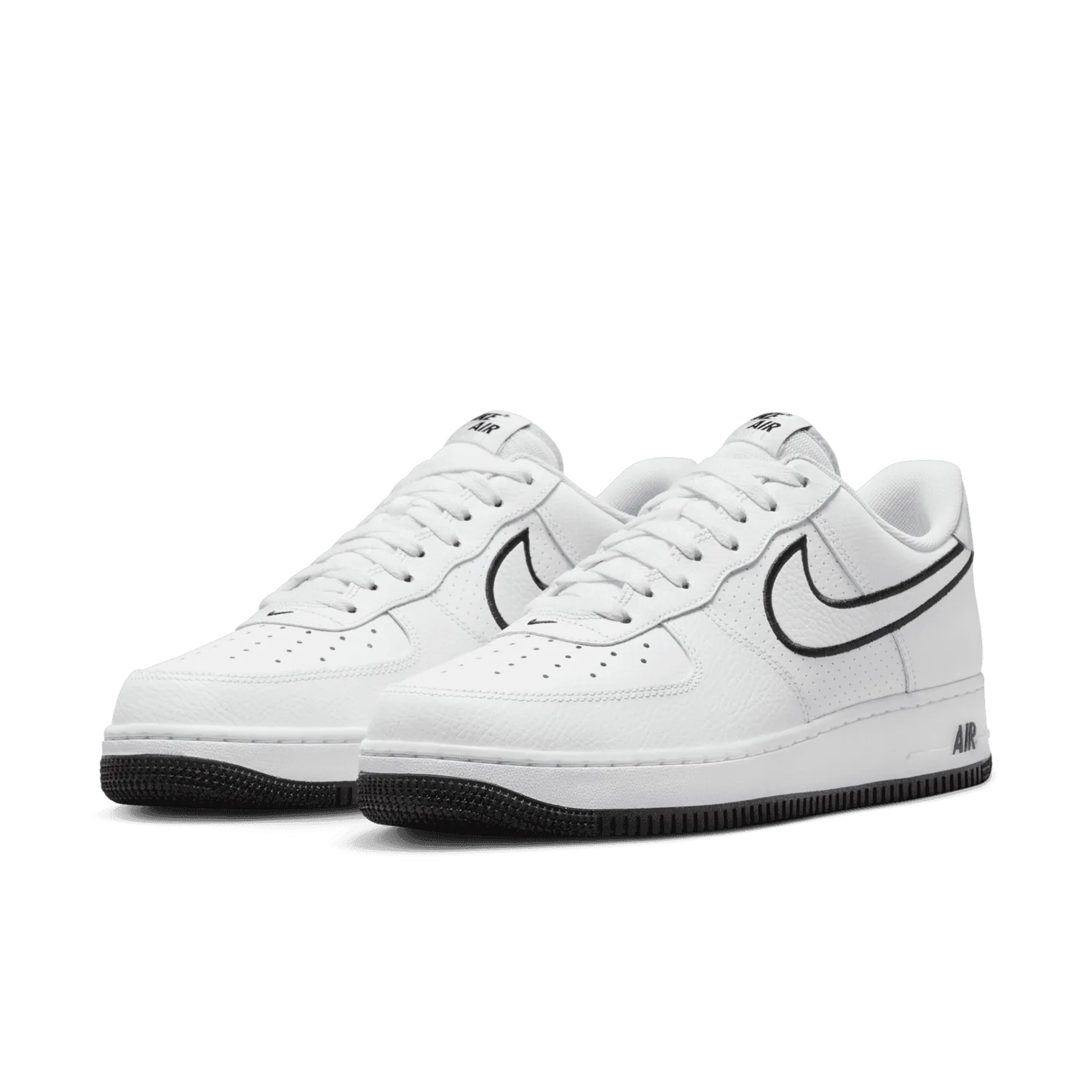 Nike Air Force 1 '07 Low Embroidered Swoosh White Black image 5