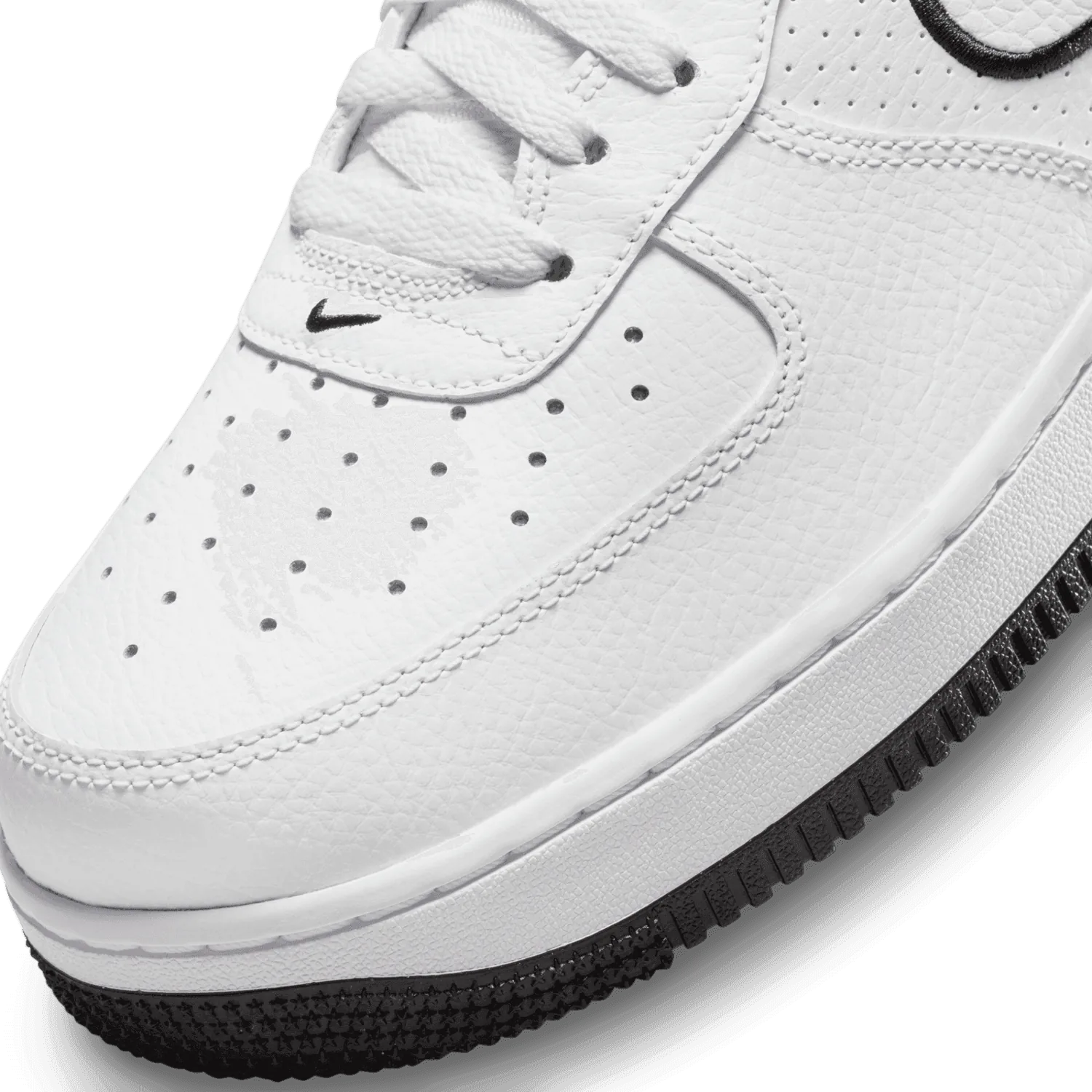 Nike Air Force 1 '07 Low Embroidered Swoosh White Black image 7