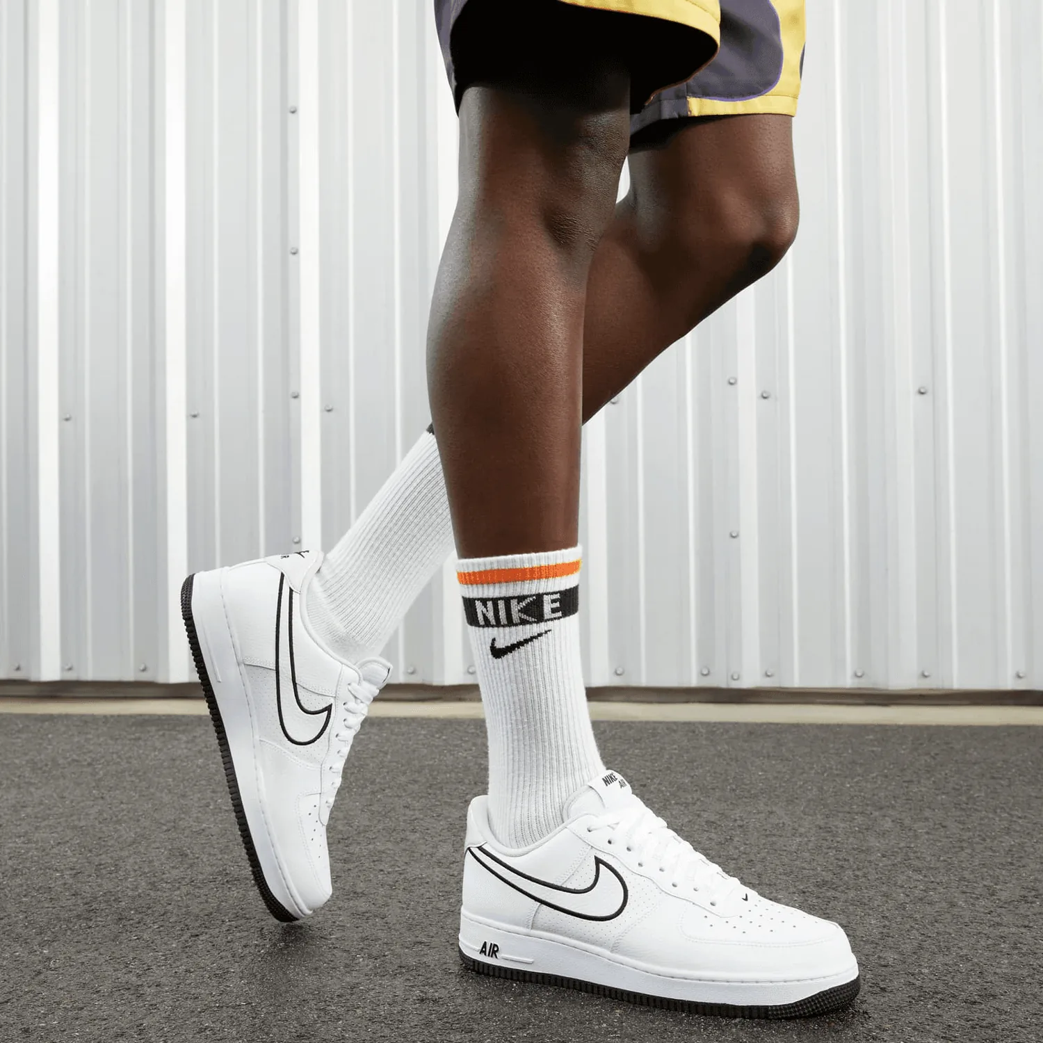 Nike Air Force 1 '07 Low Embroidered Swoosh White Black image 9