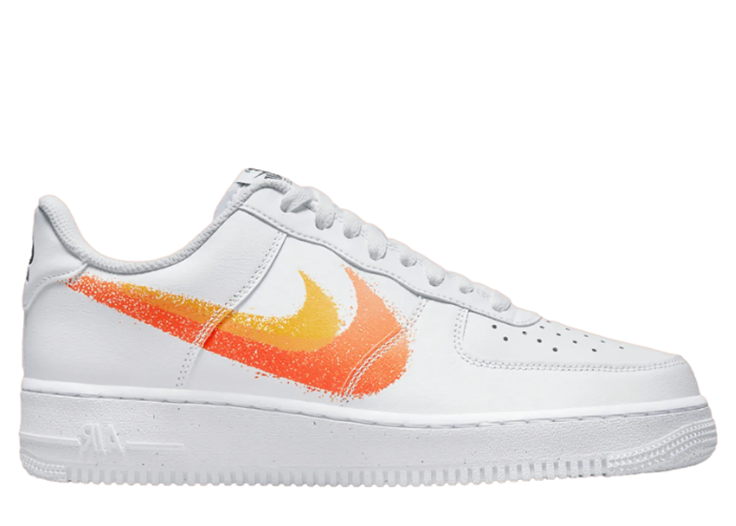 Nike Air Force 1 Low Spray Paint Swoosh White Orange