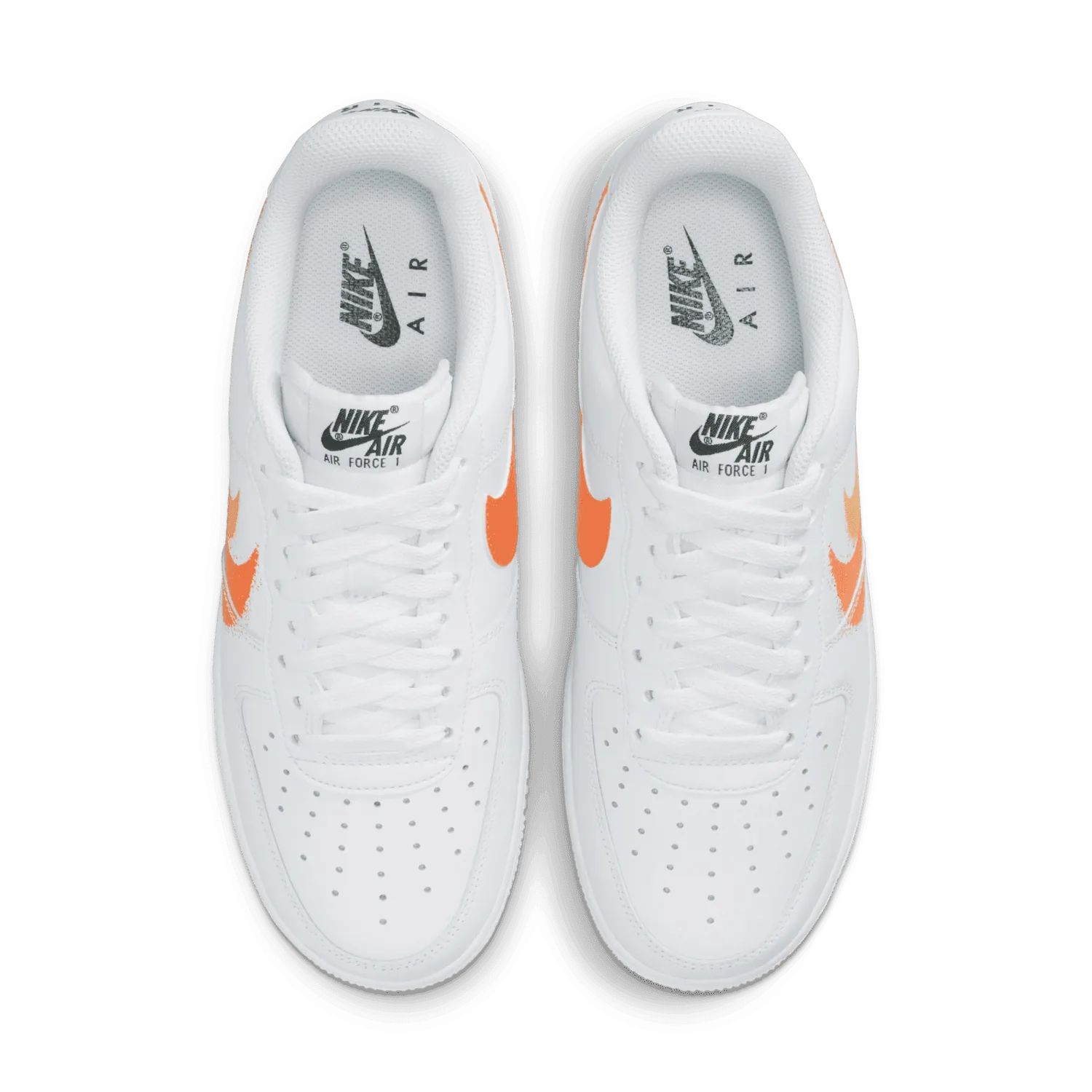 Nike Air Force 1 Low Spray Paint Swoosh White Orange image 3